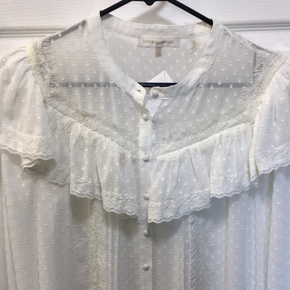 LoveShackFancy Erica Swiss Dot blouse - Picture 8 of 16